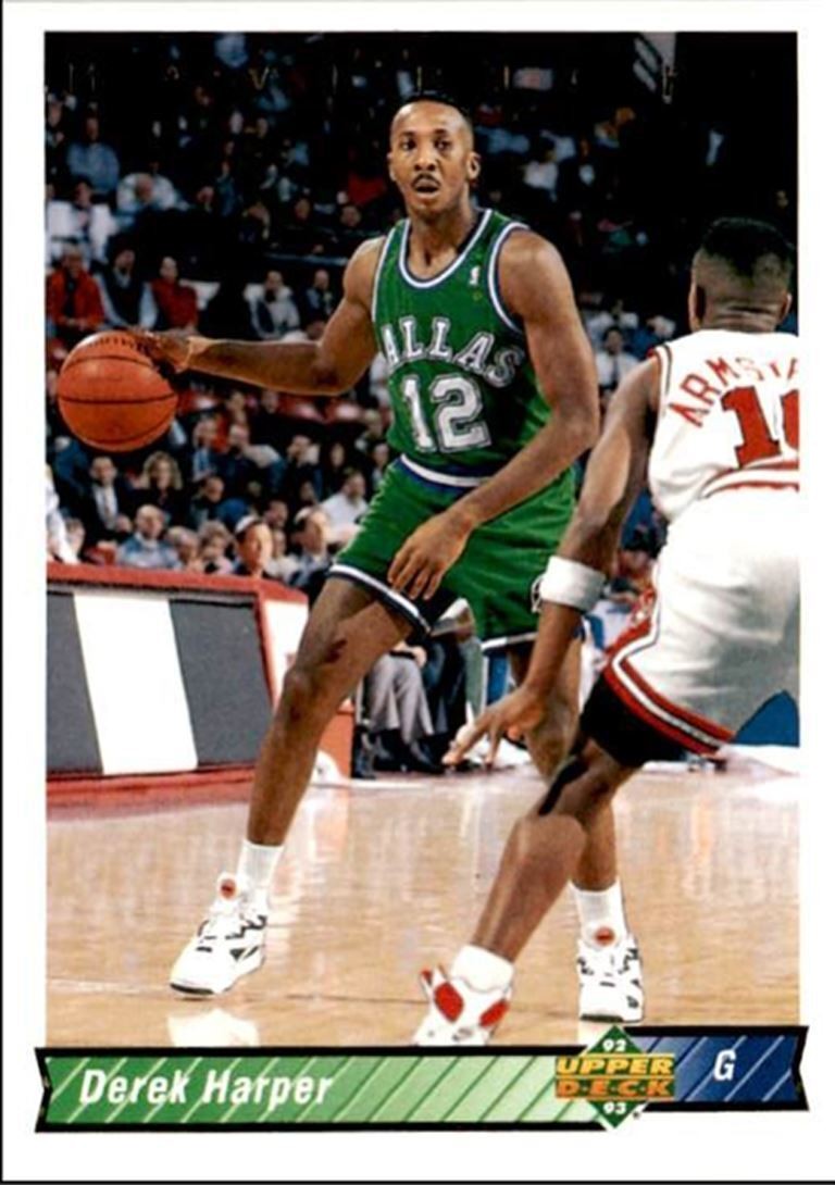 1992-93 Upper Deck Basketball Card Derek Harper , Dallas Mavericks #98