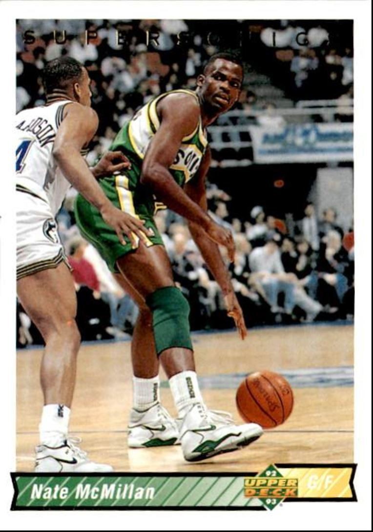 1992-93 Upper Deck Basketball Card Nate McMillan Seattle SuperSonics #291