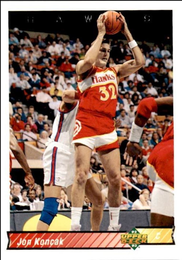 1992-93 Upper Deck Basketball Card Jon Koncak / Atlanta Hawks #210