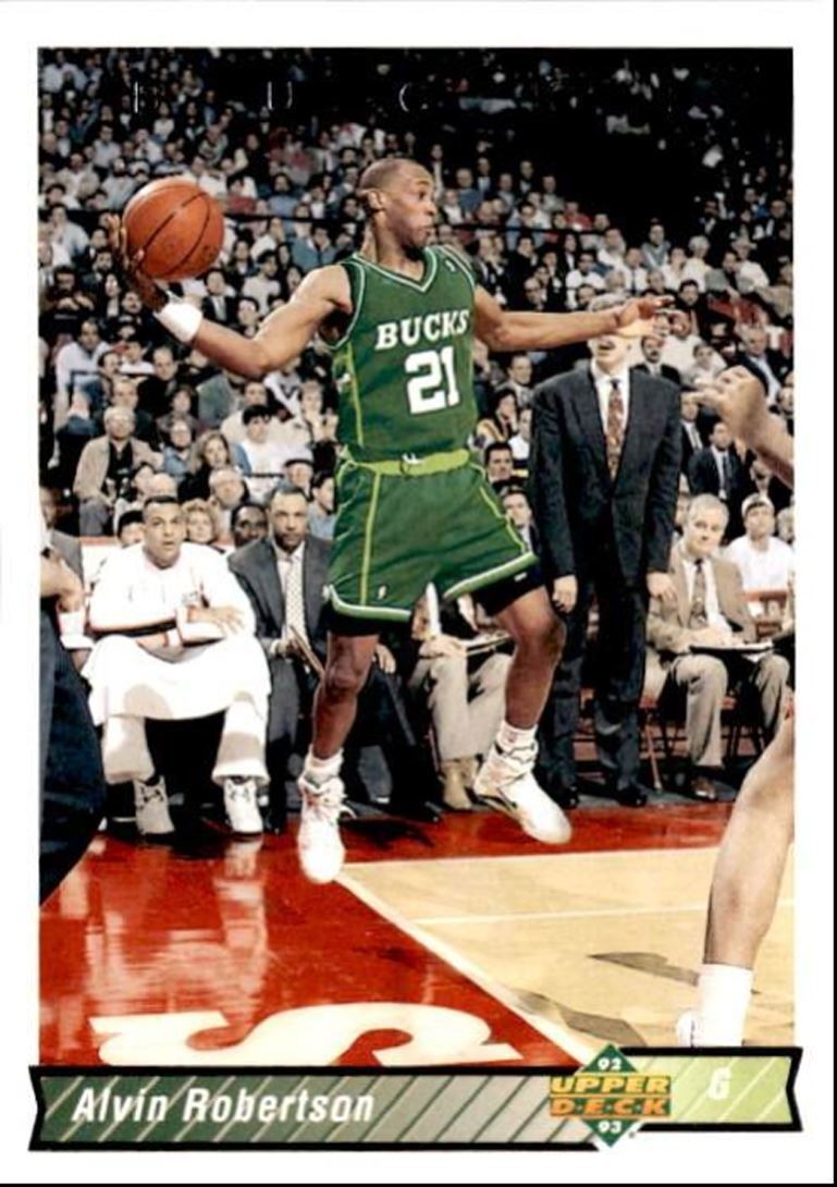 1992-93 Upper Deck Basketball Card Alvin Robertson Milwaukee Bucks #253