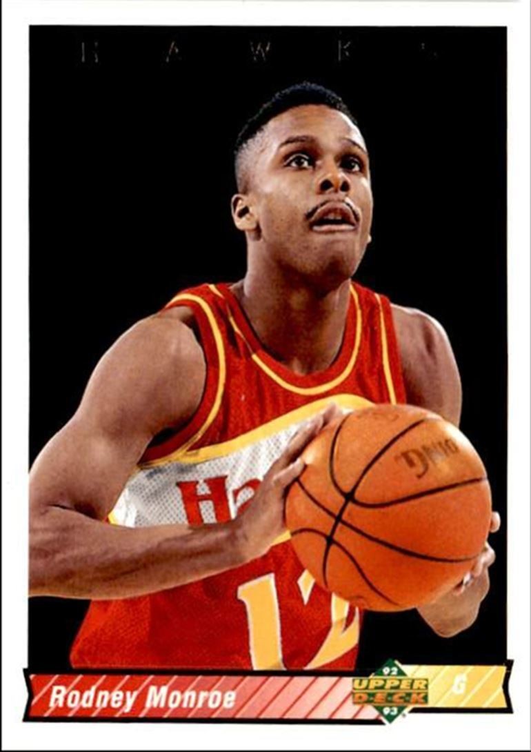 1992-93 Upper Deck Basketball Card Rodney Monroe / Atlanta Hawks #30