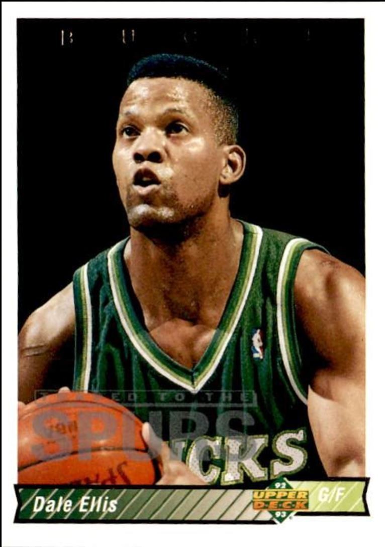 1992-93 Upper Deck Basketball Card Dale Ellis , San Antonio Spurs #88