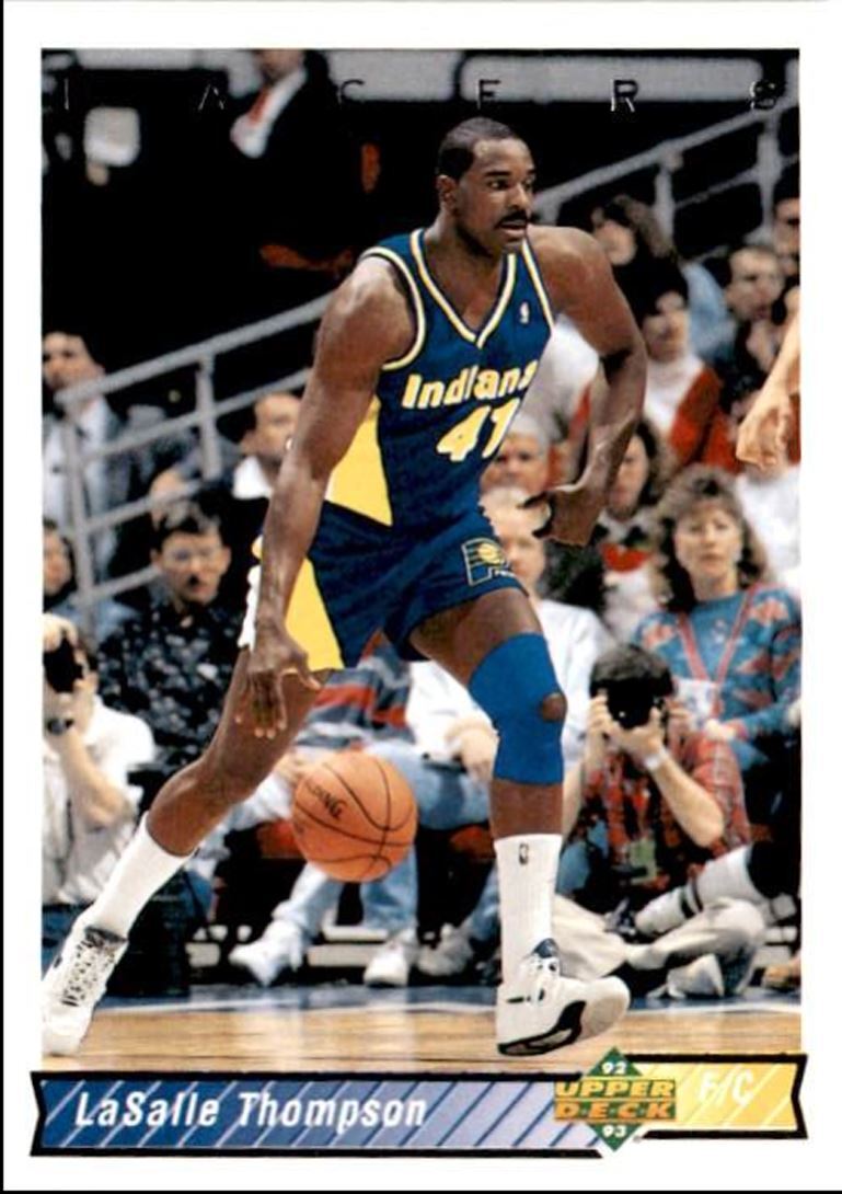 1992-93 Upper Deck Basketball Card LaSalle Thompson Indiana Pacers #296