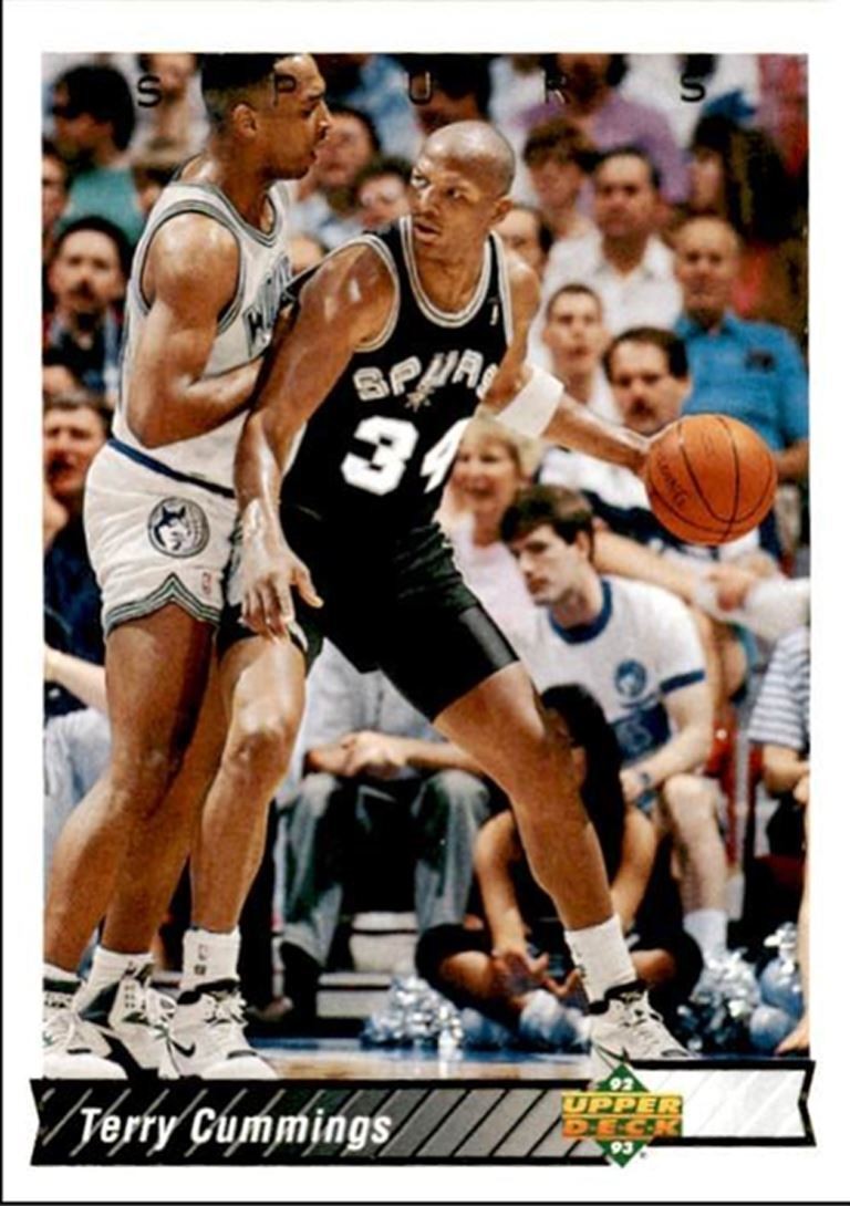 1992-93 Upper Deck Basketball Card Terry Cummings / San Antonio Spurs #168