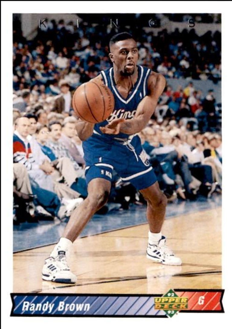 1992-93 Upper Deck Basketball Card Randy Brown / Sacramento Kings #262
