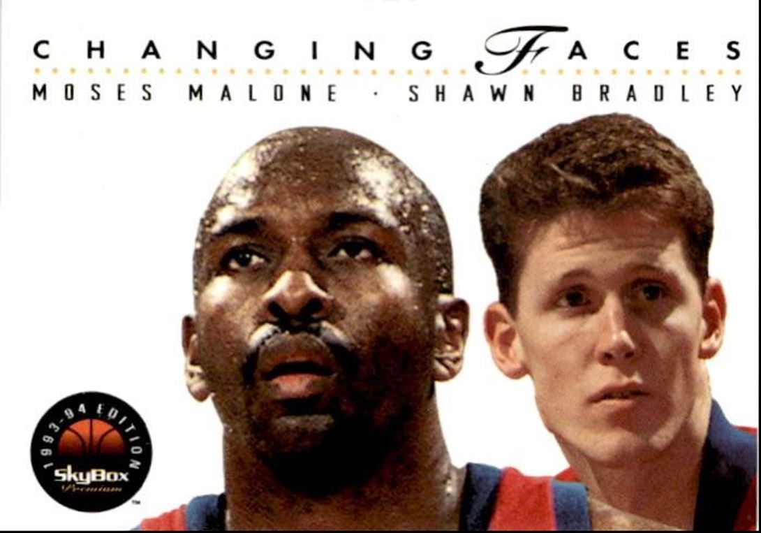 1993-94 SkyBox Moses Malone/Shawn Bradley Philadelphia 76ers #311