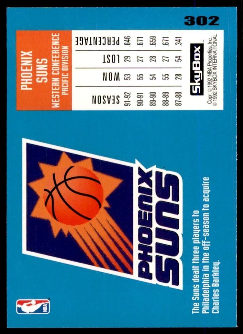 1992-93 SkyBox Phoenix Suns #302