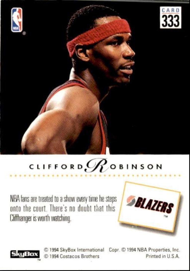 1993-94 SkyBox Clifford Robinson Portland Trail Blazers #333