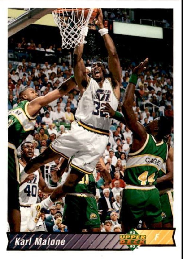 1992-93 Uoper Deck Basketball Card Karl Malone Utah Jazz #248