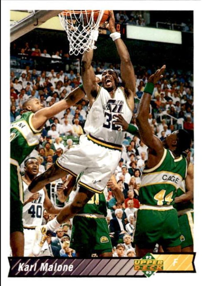 1992-93 Uoper Deck Basketball Card Karl Malone Utah Jazz #112