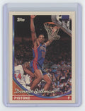 1993-94 Topps Dennis Rodman Basketball Card Detroit Pistons #77