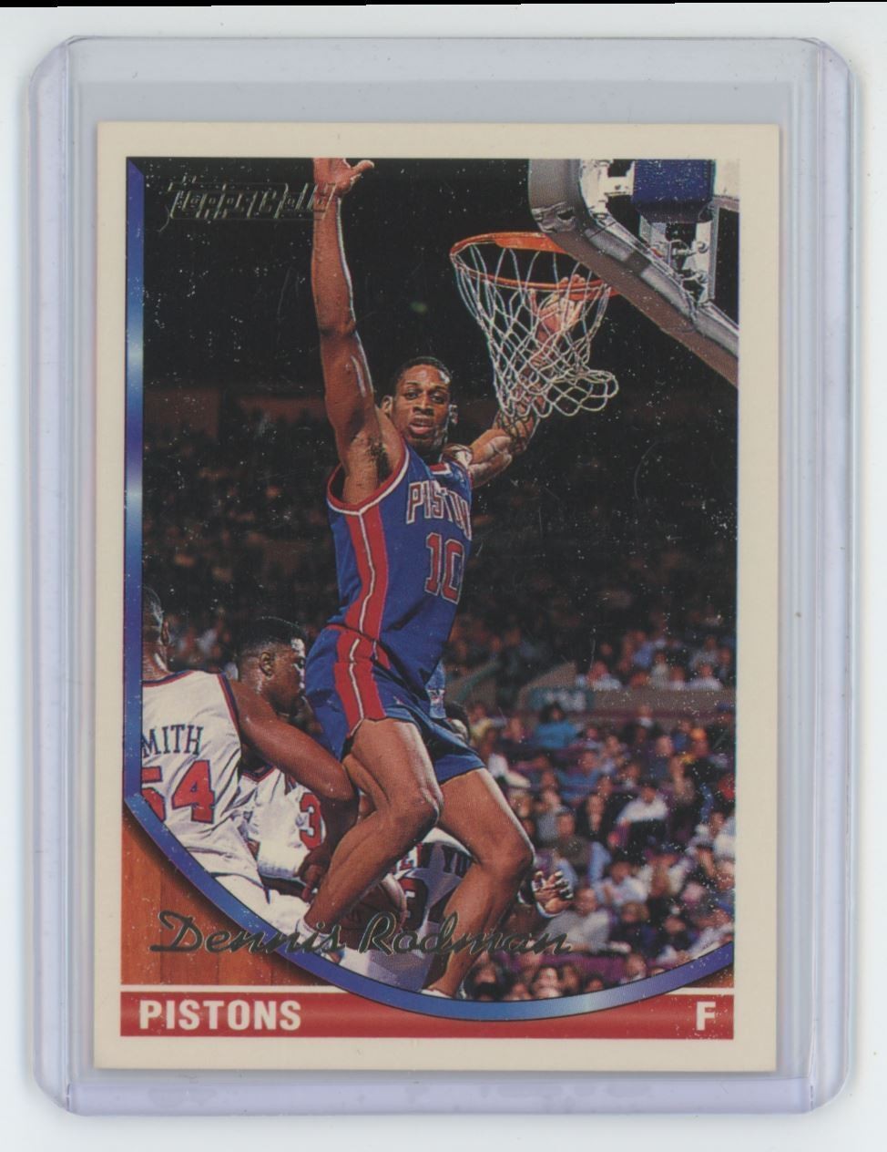 1993-94 Topps Gold Dennis Rodman Basketball Card Detroit Pistons #77