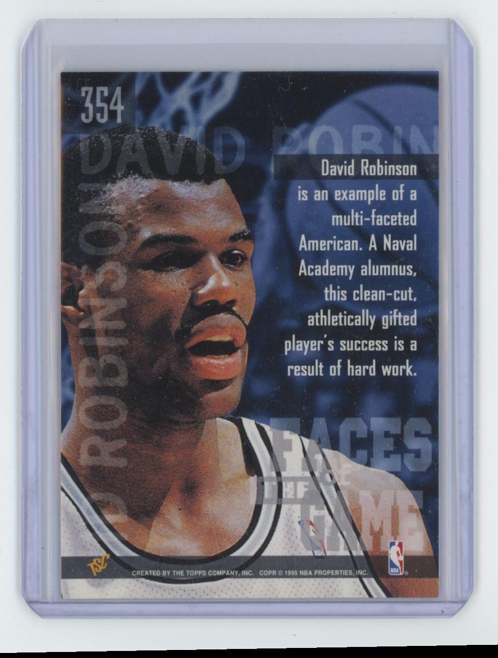 1995-96 Stadium Club David Robinson Basketball Card #354
