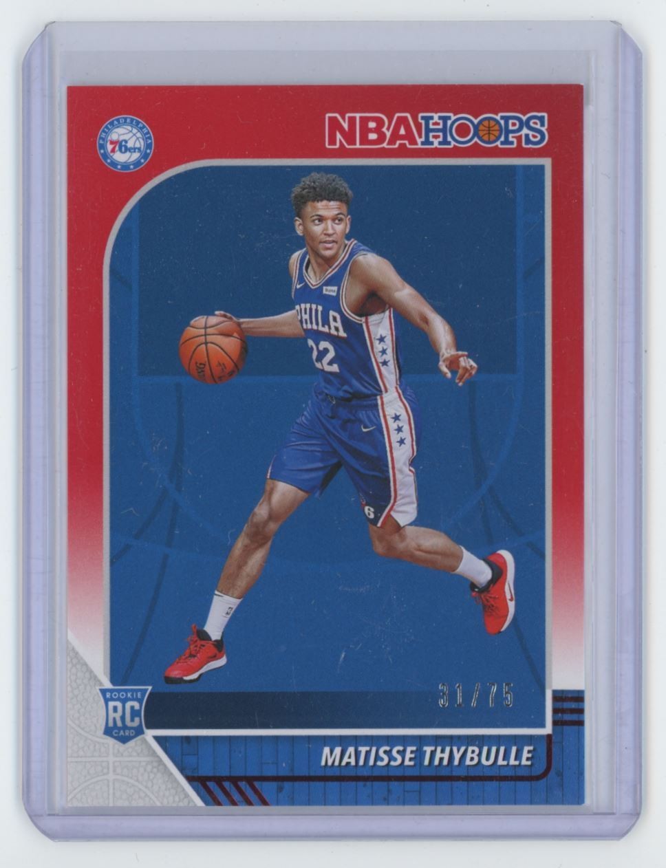 2019-20 Hoops Matisse Thybulle Rookie Basketball Card 31/75 Philadelphia 76ers
