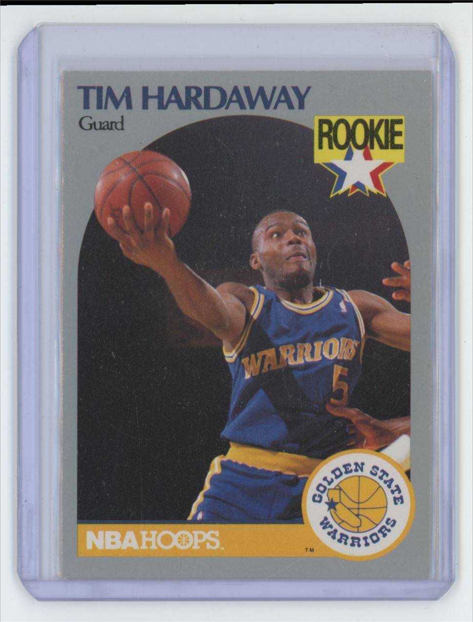 1990-91 Hoops Tim Hardaway Rookie Basketball Card Golden State Warriors #113