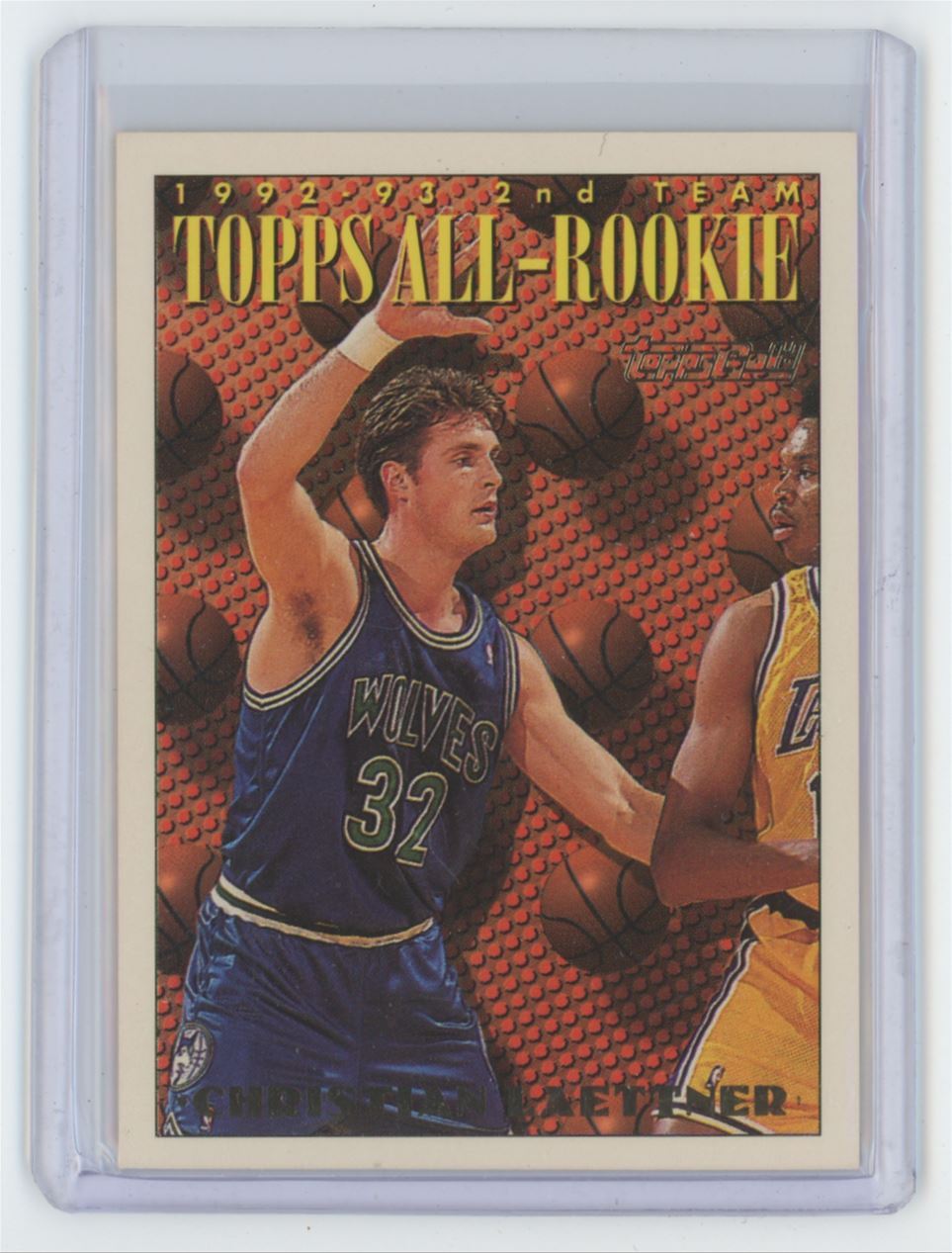 1993-94 Topps Gold Christian Laettner Basketball Card Minnesota Timberwolves