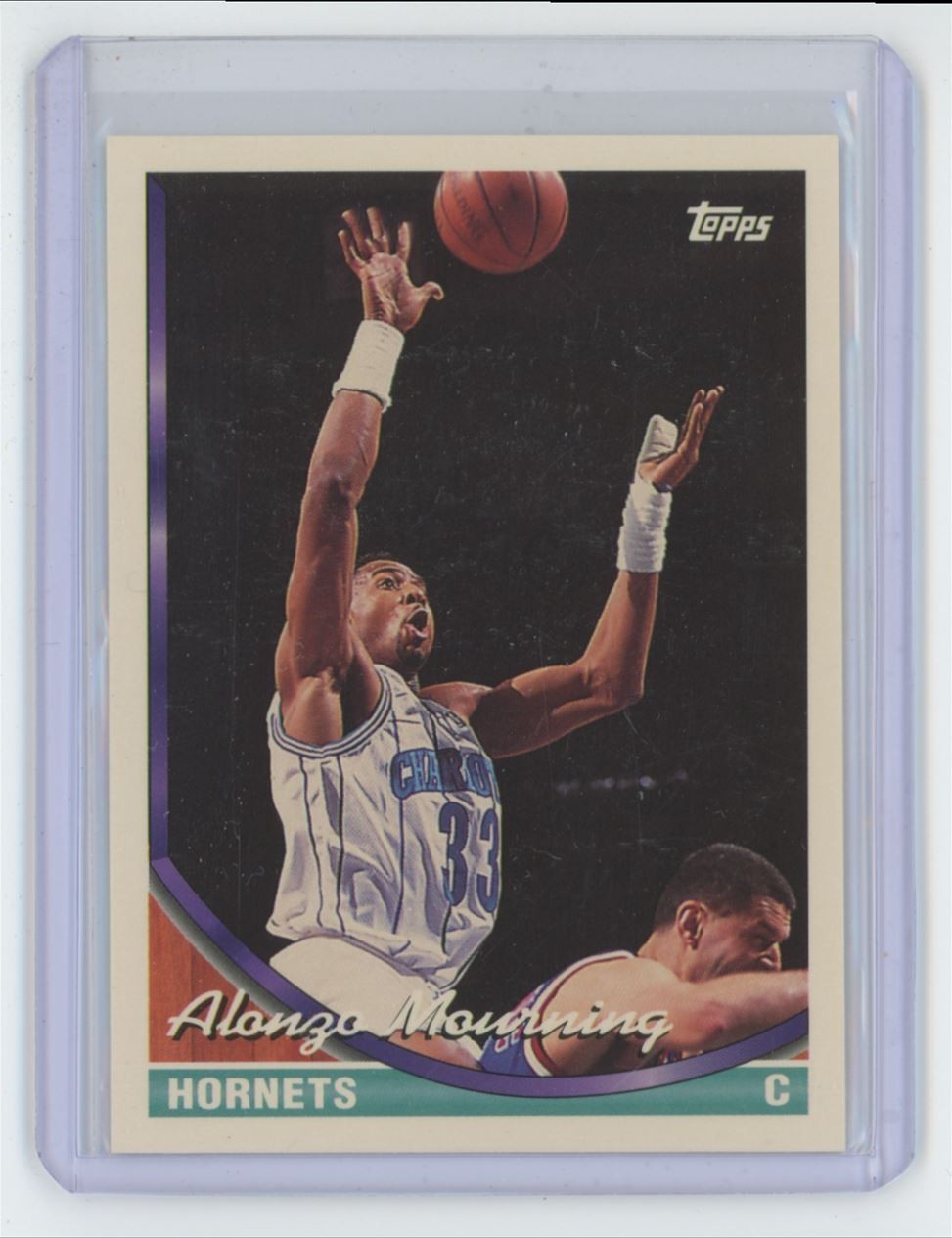 1993-94 Topps Basketball Card Alonzo Mourning Charlotte Hornets #170