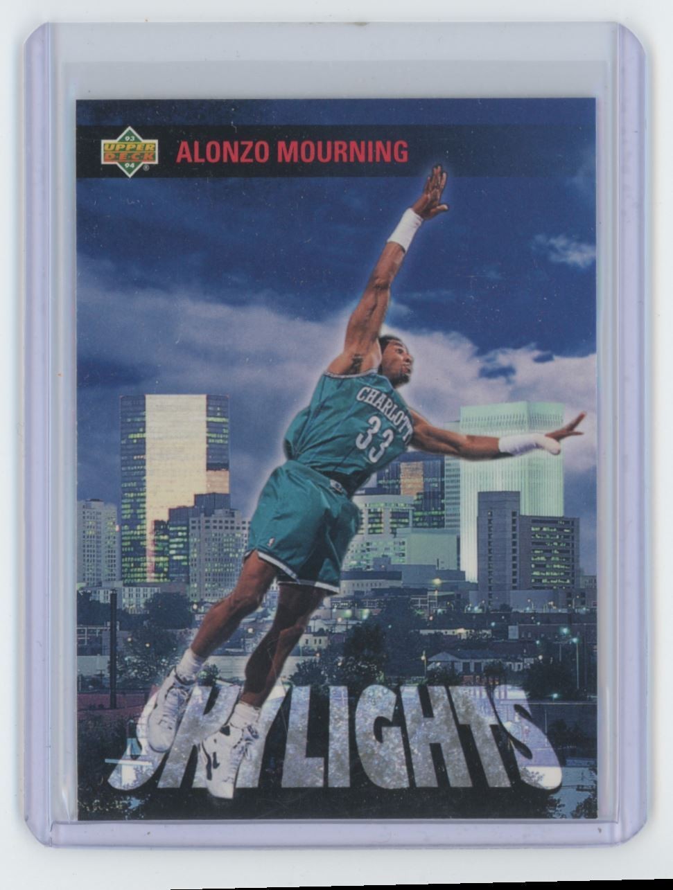 1993-94 Upper Deck Alonzo Mourning Rookie Basketball Card Charlotte Hornets #468