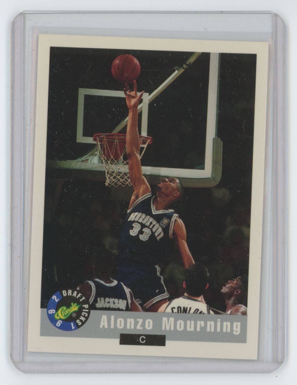 1992-93 Classic Draft Basketball Card Alonzo Mourning #60
