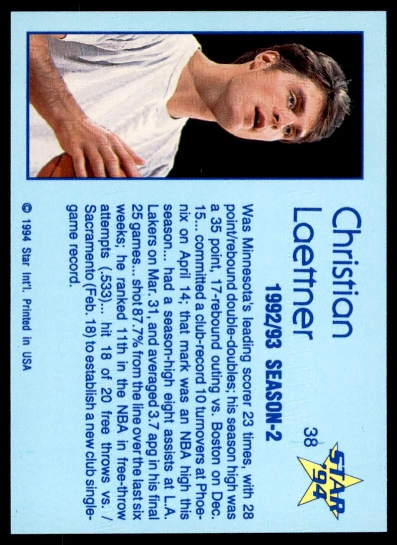 1994-95 Star Christian Laettner Basketball Cards #38
