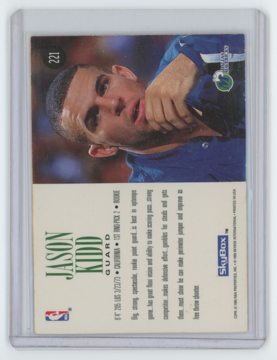 1995-96 Skybox Jason Kidd Basketball Card #221