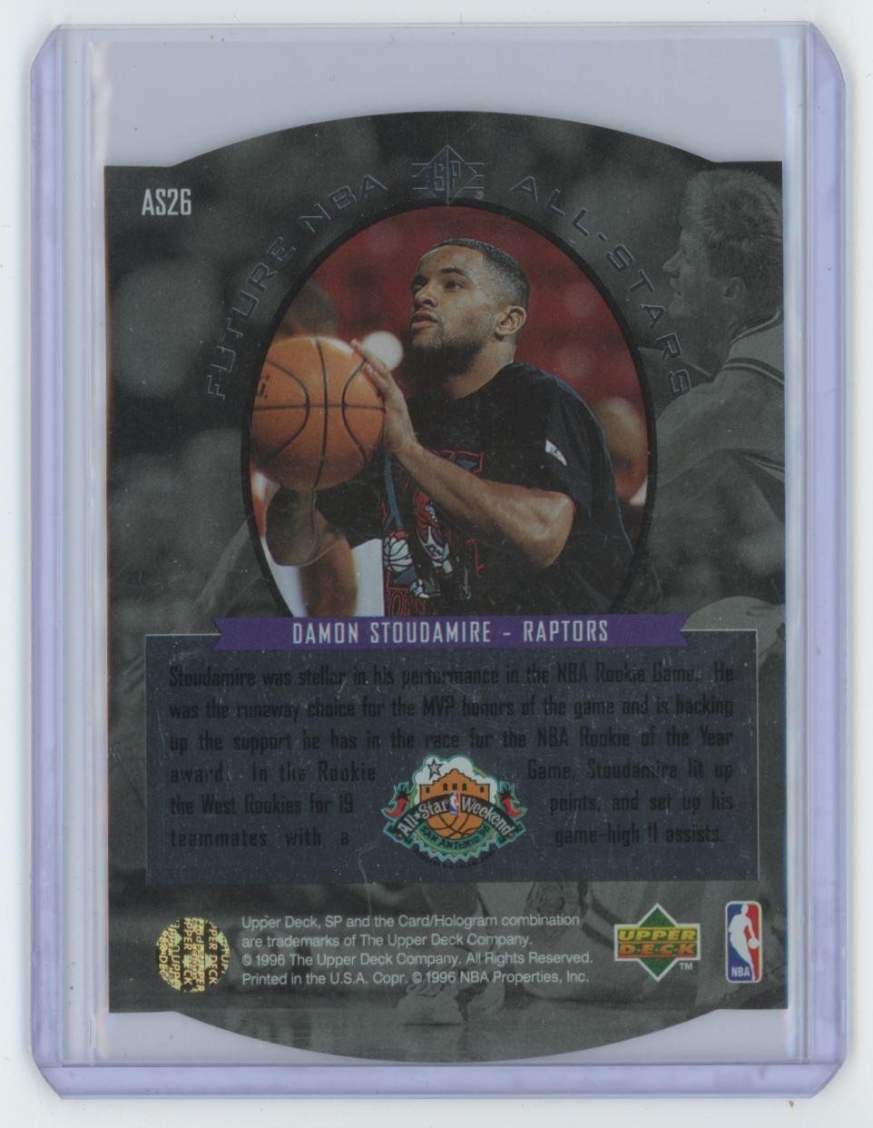 1996-97 Upper Deck SP Damon Stoudamire Basketball Card Toronto Raptors #AS26