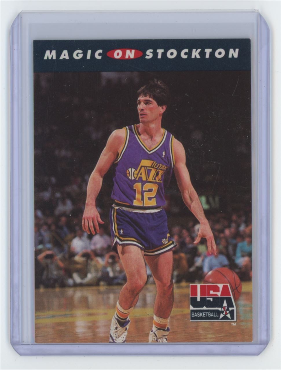 1992-93 SkyBox USA Magic on Stockton Basketball Card USA #110