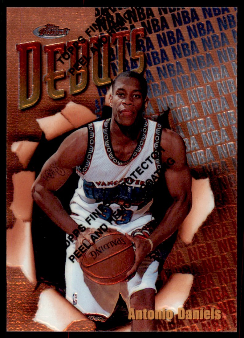 1997-98 FINEST WITH COATING ANTONIO DANIELS VANCOUVER GRIZZLIES #104