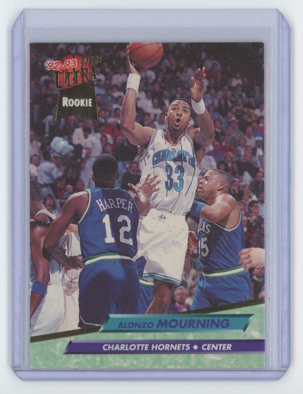 1992-93 Fleer Ultra Alonzo Mourning Rookie Basketball Card Charlotte Hornets