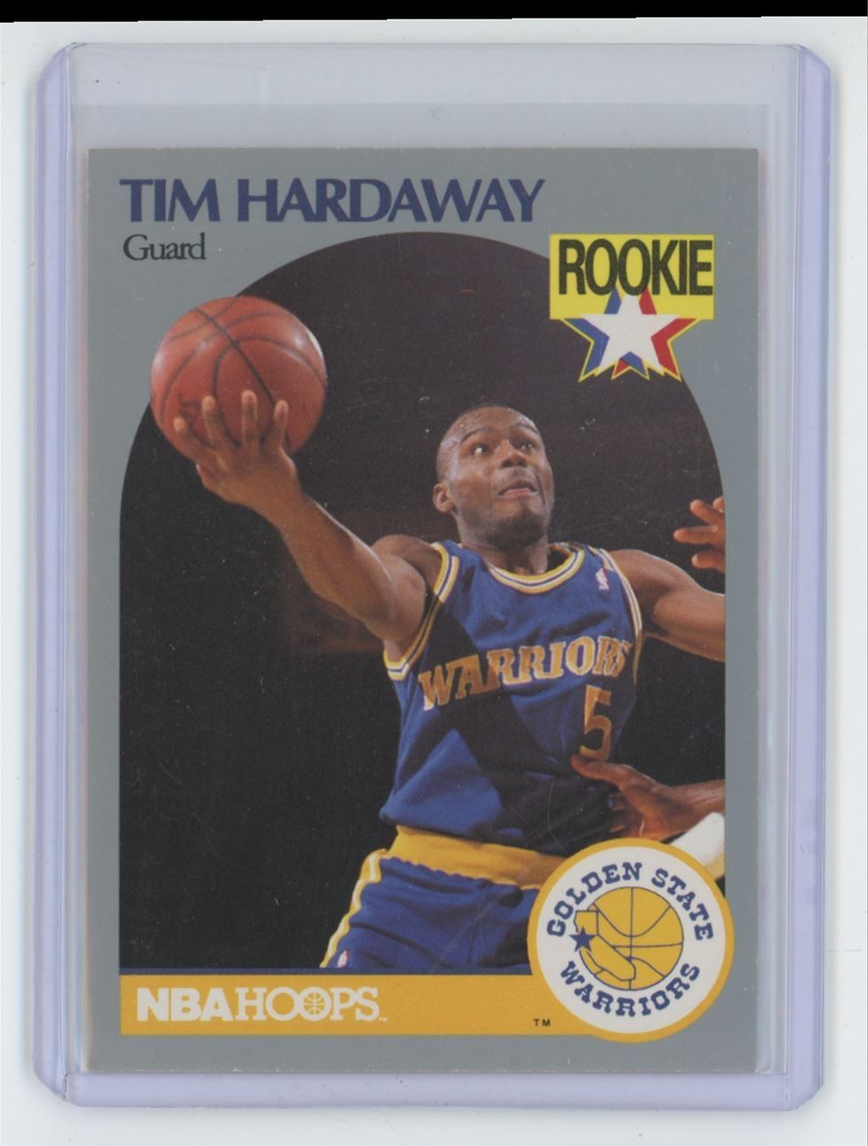 1990-91 NBA Hoops Tim Hardaway Basketball Card Golden State Warriors #113