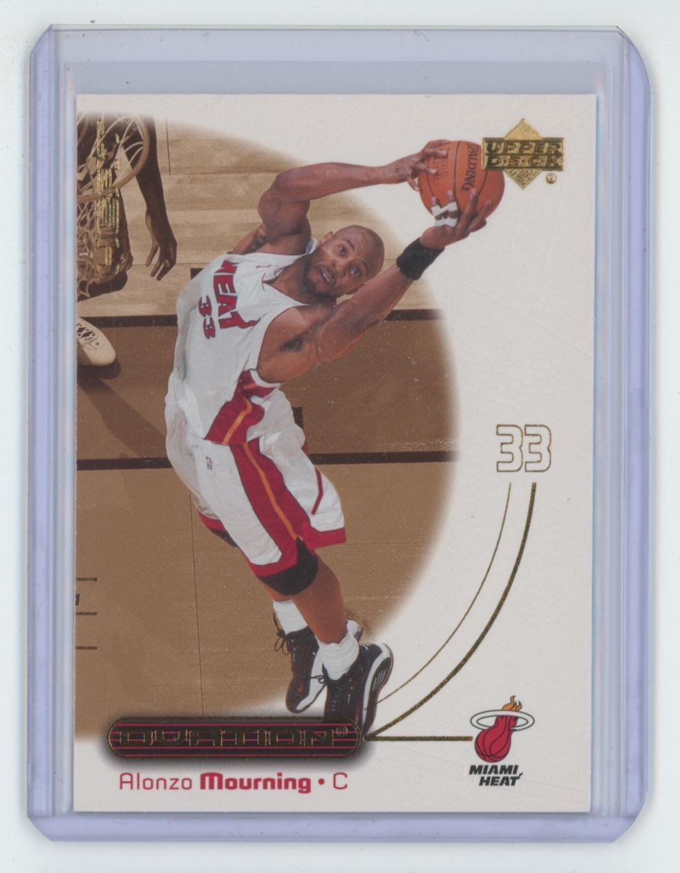 2000-01 Upper Deck Ovation Alonzo Mourning Basketball Card Miami Heat #27