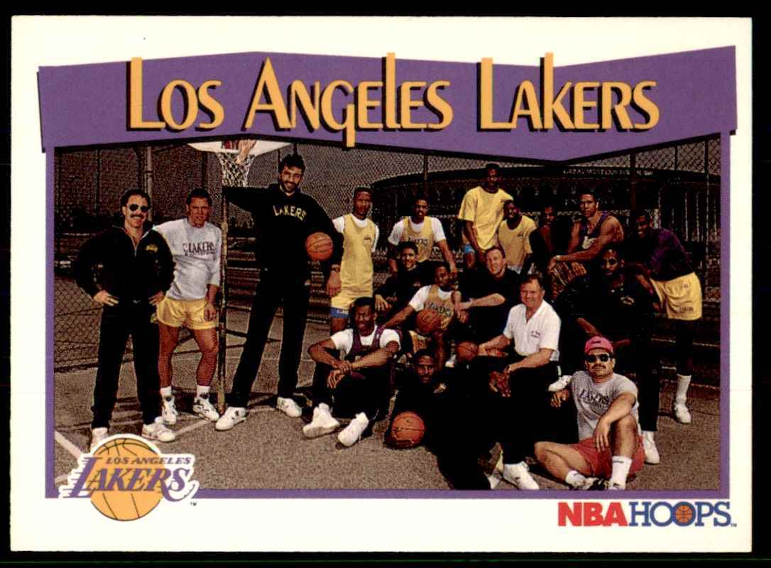 1991-92 Hoops Los Angeles Lakers Los Angeles Lakers #286