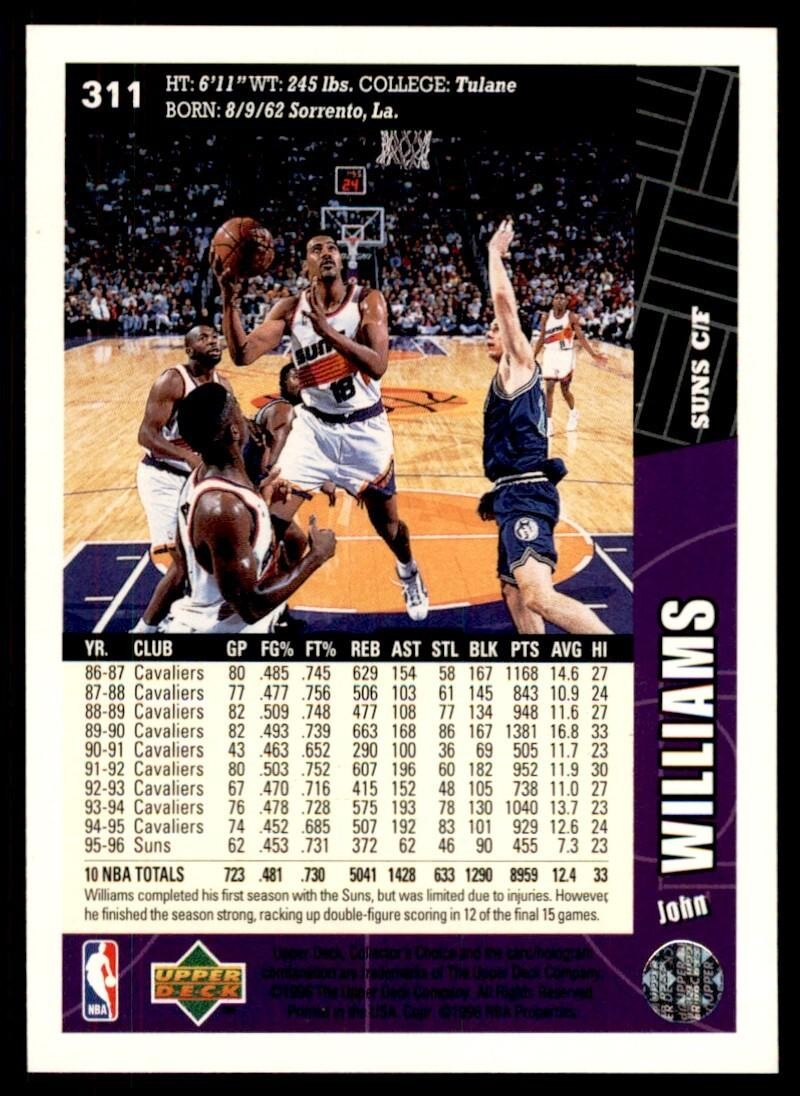 1996-97 Upper Deck John Williams Basketball Cards #311