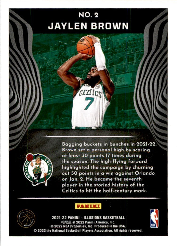 2021-22 Panini Illusions Jaylen Brown Basketball Card Boston Celtics #2
