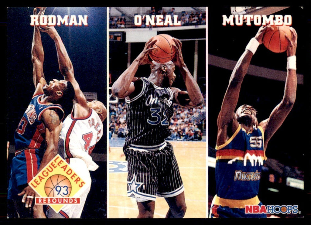 1993-94 NBA Hoops Dennis Rodman/Shaquille O'Neal/Dikembe Mutombo Basketball