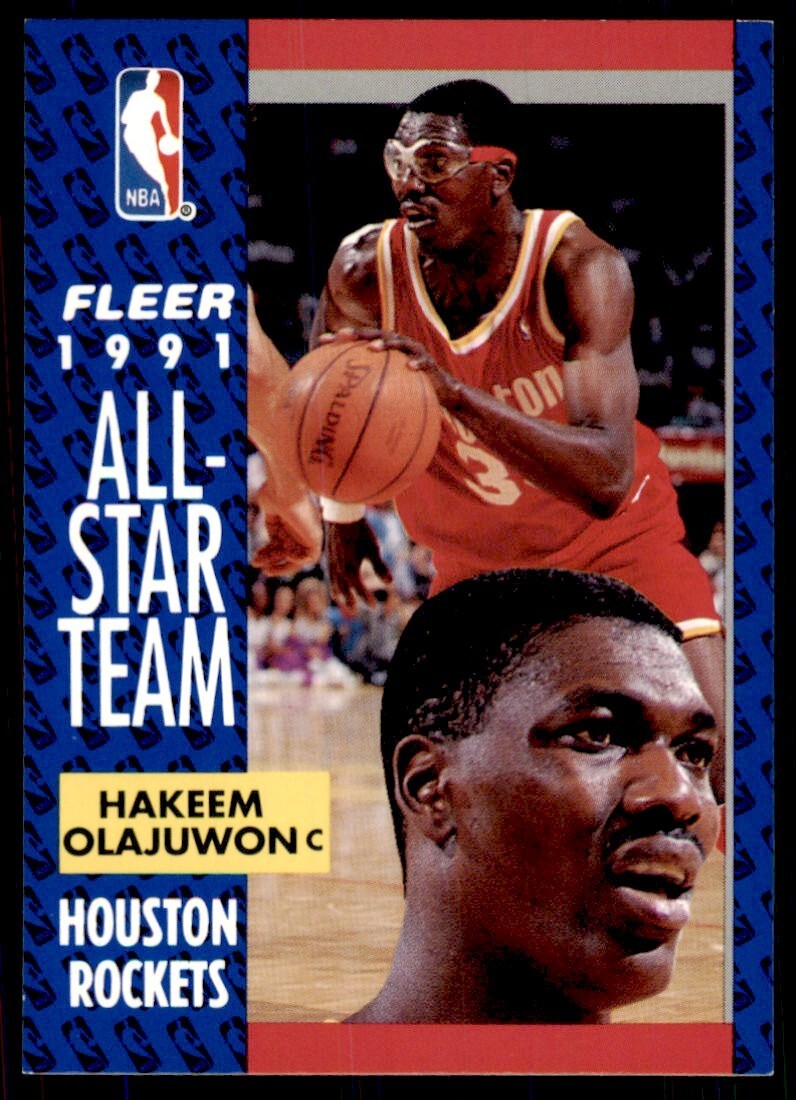 1991-92 Fleer. Hakeem Olajuwon Basketball Cards #214