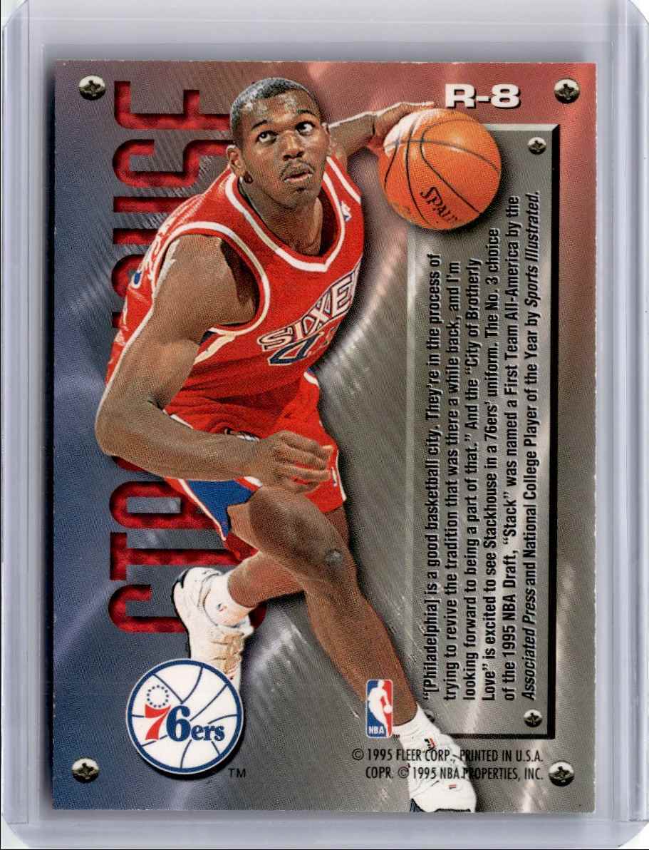 1995-96 Fleer Metal Jerry Stackhouse Rookie Basektball Card #R-8