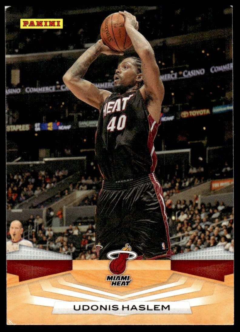 2009-10 Panini Basketball Card Udonis Haslem Miami Heat #133