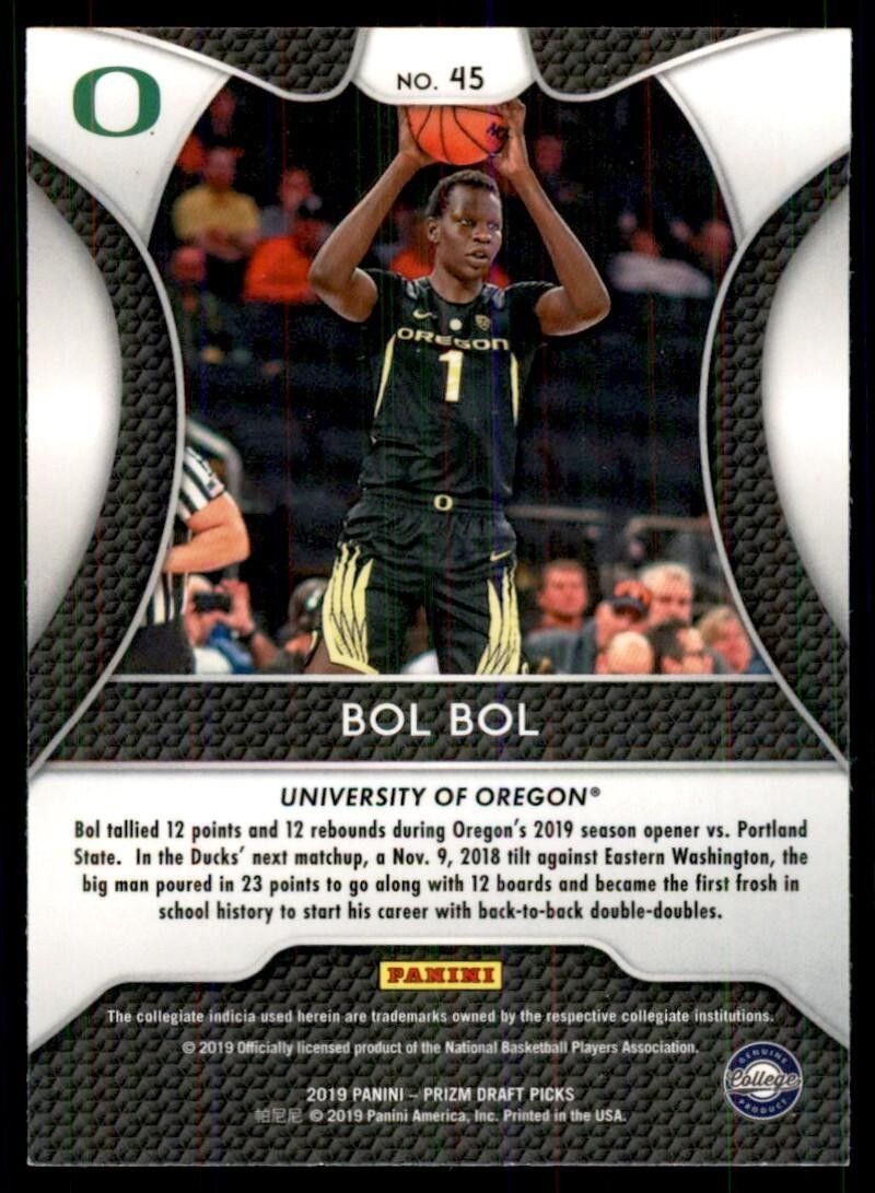 2019-20 Panini Prizm Draft Picks Bol Bol Oregon Ducks #45