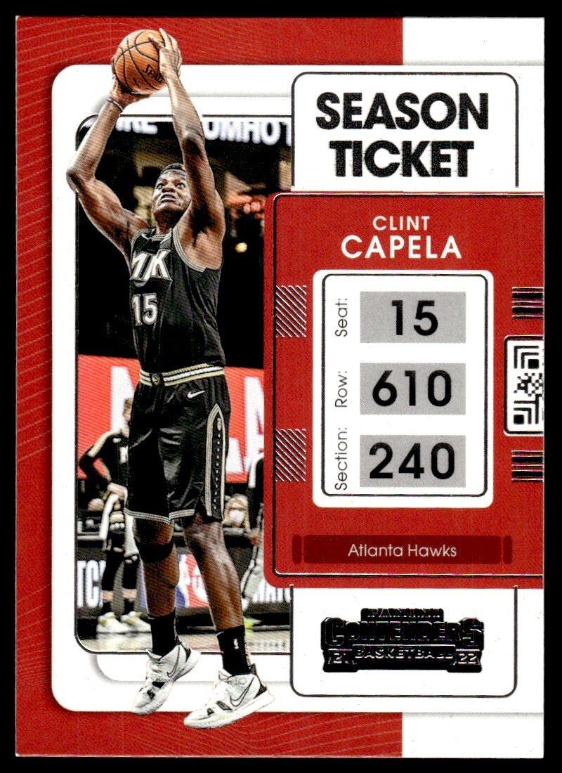 2021-22 Panini Contenders Basketball Card Clint Capela A Atlanta Hawks #24