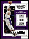 2021-22 Panini Contenders Basketball Card Russell Westbrook Los Angeles Lakers
