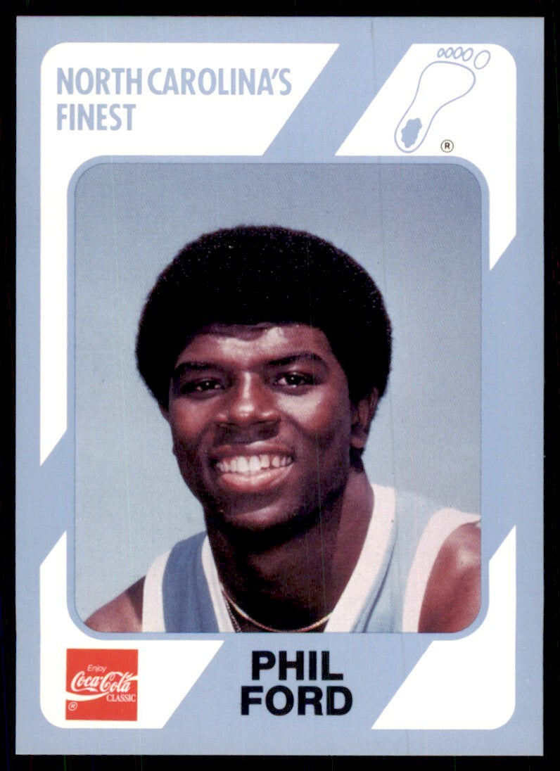 1989-90 Coca Cola Collegiate Collection Phil Ford Basketball Cards #9