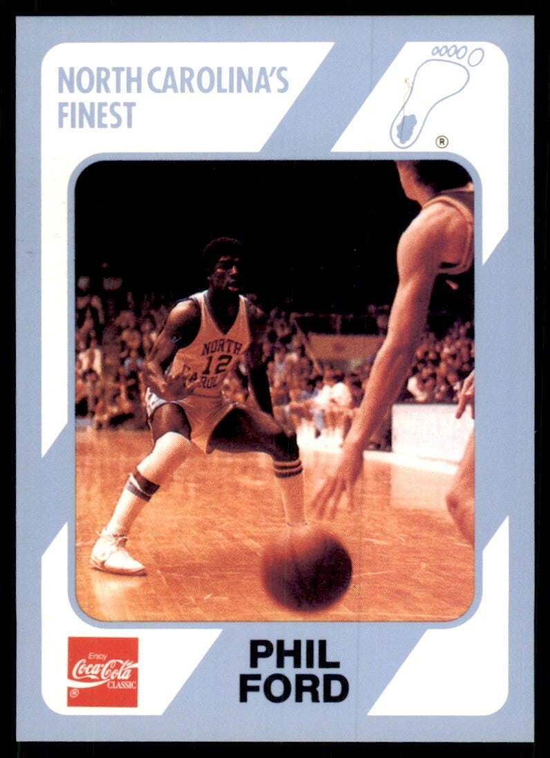 1989-90 Coca Cola Collegiate Collection Phil Ford Basketball Cards #10