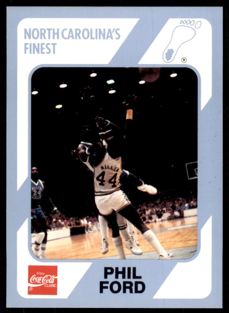 1989-90 Coca Cola Collegiate Collection Phil Ford Basketball Cards #11