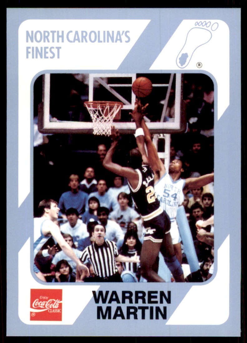 1989-90 Coca Cola Collegiate Collection Warren Martin Basketball Cards #140