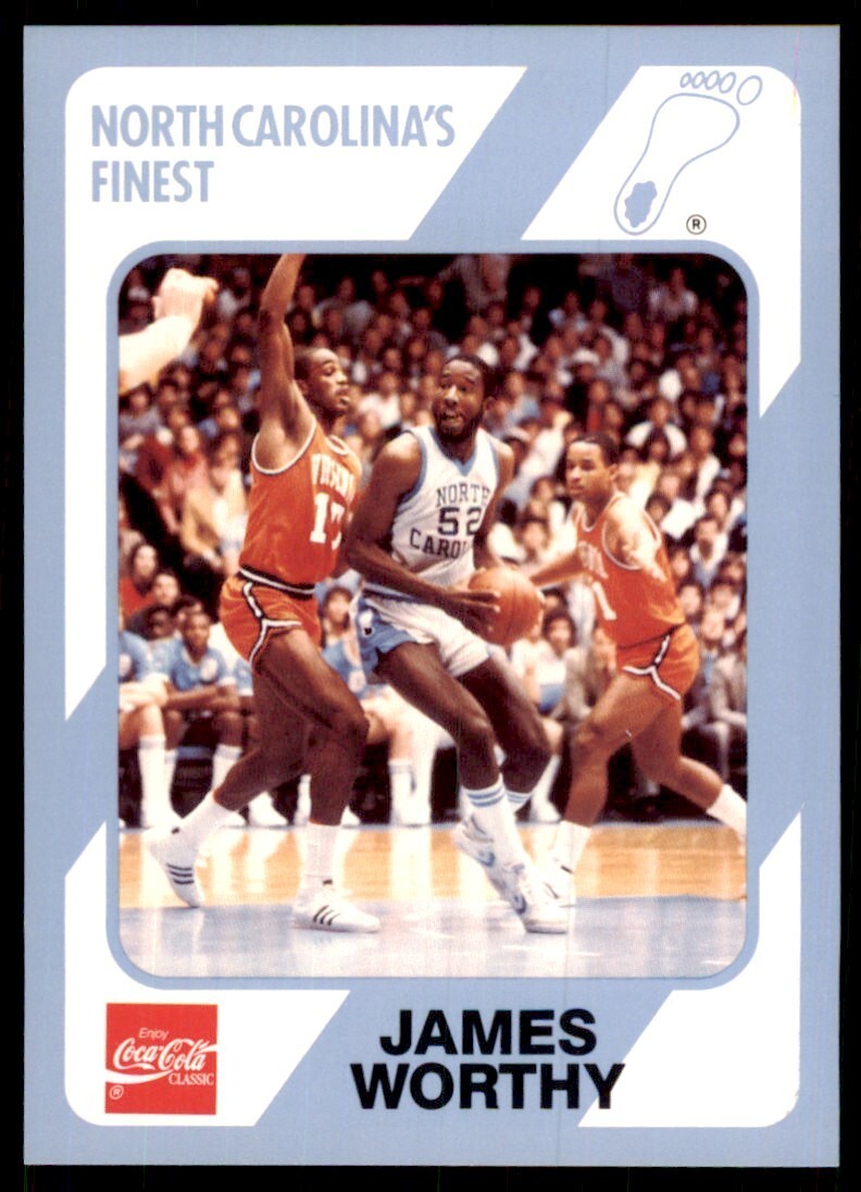 1989-90 Coca Cola Collegiate Collection James Worthy Basketball Cards #19