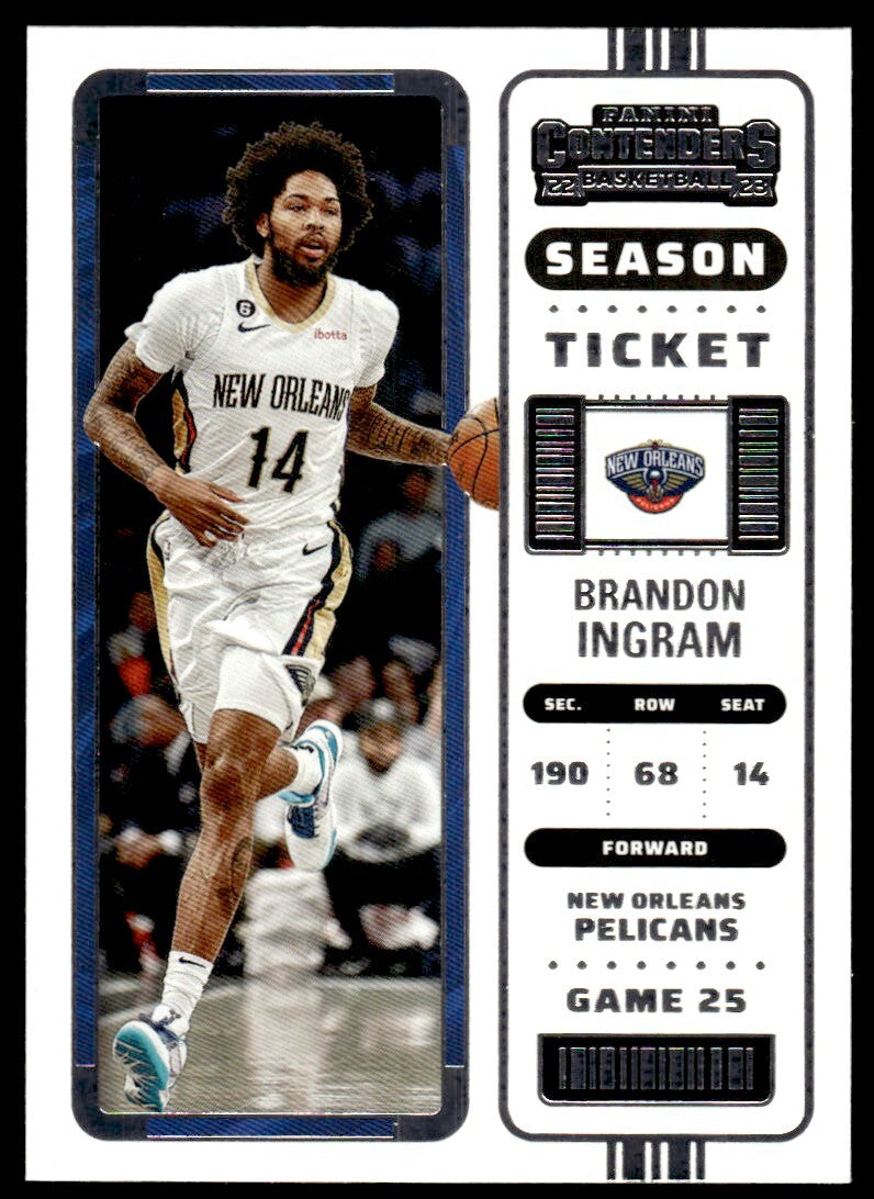 2022-23 Panini Contenders Basketball Card Brandon Ingram New Orleans Pelicans