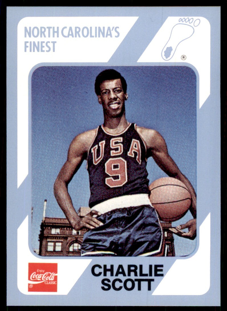 1989-90 Coca Cola Collegiate Collection Charlie Scott Basketball Cards #31
