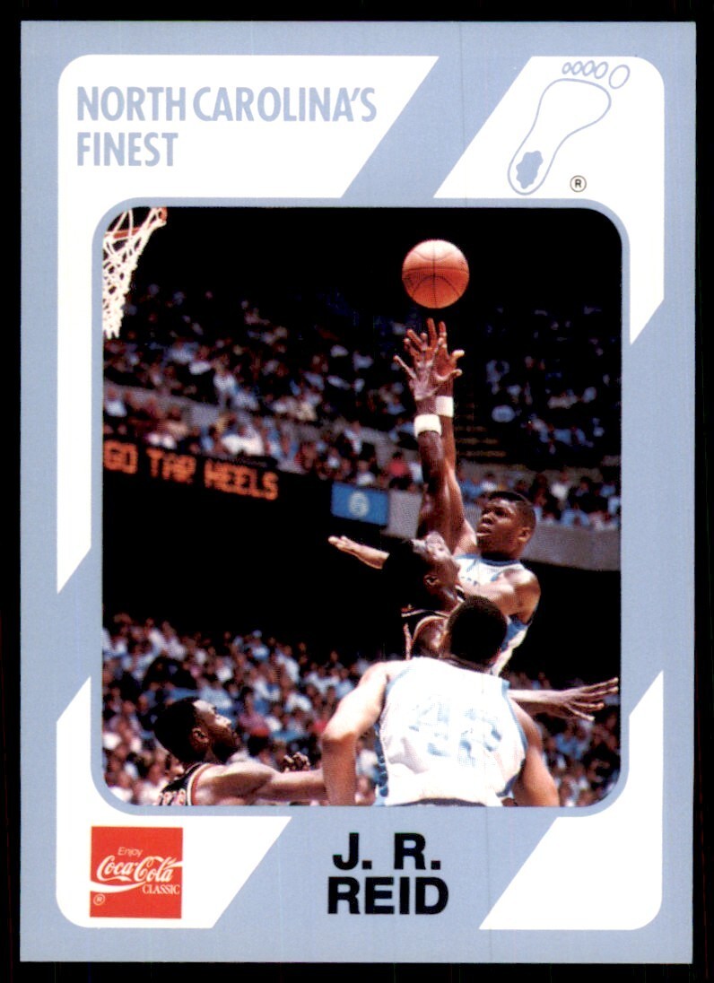 1989-90 Coca Cola Collegiate Collection J.R. Reid Basketball Cards #80
