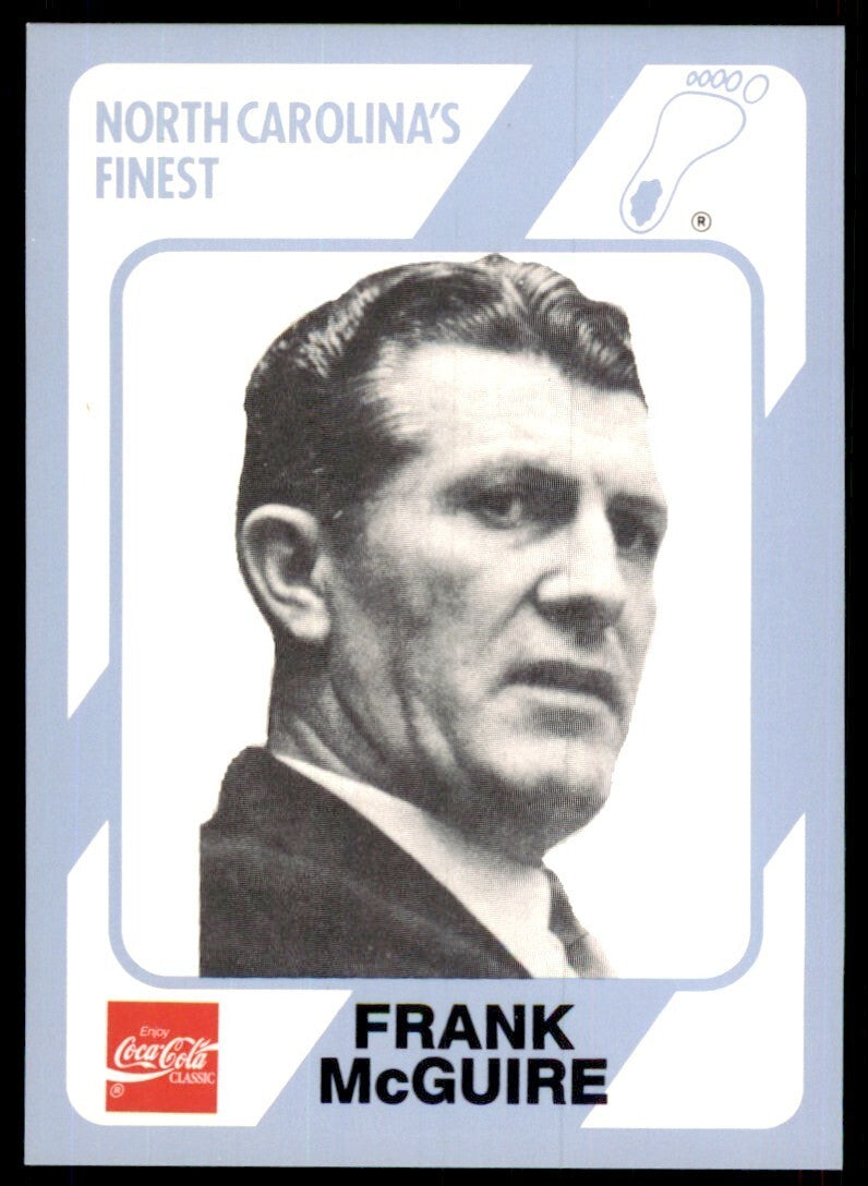1989-90 Coca Cola Collegiate Collection Frank McGuire Basketball Cards #104